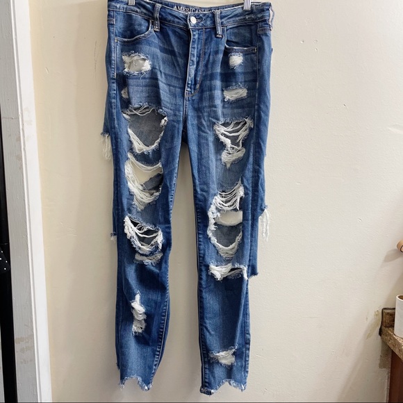 American Eagle Outfitters Denim - American eagle heavily distressed skinny jeans 8